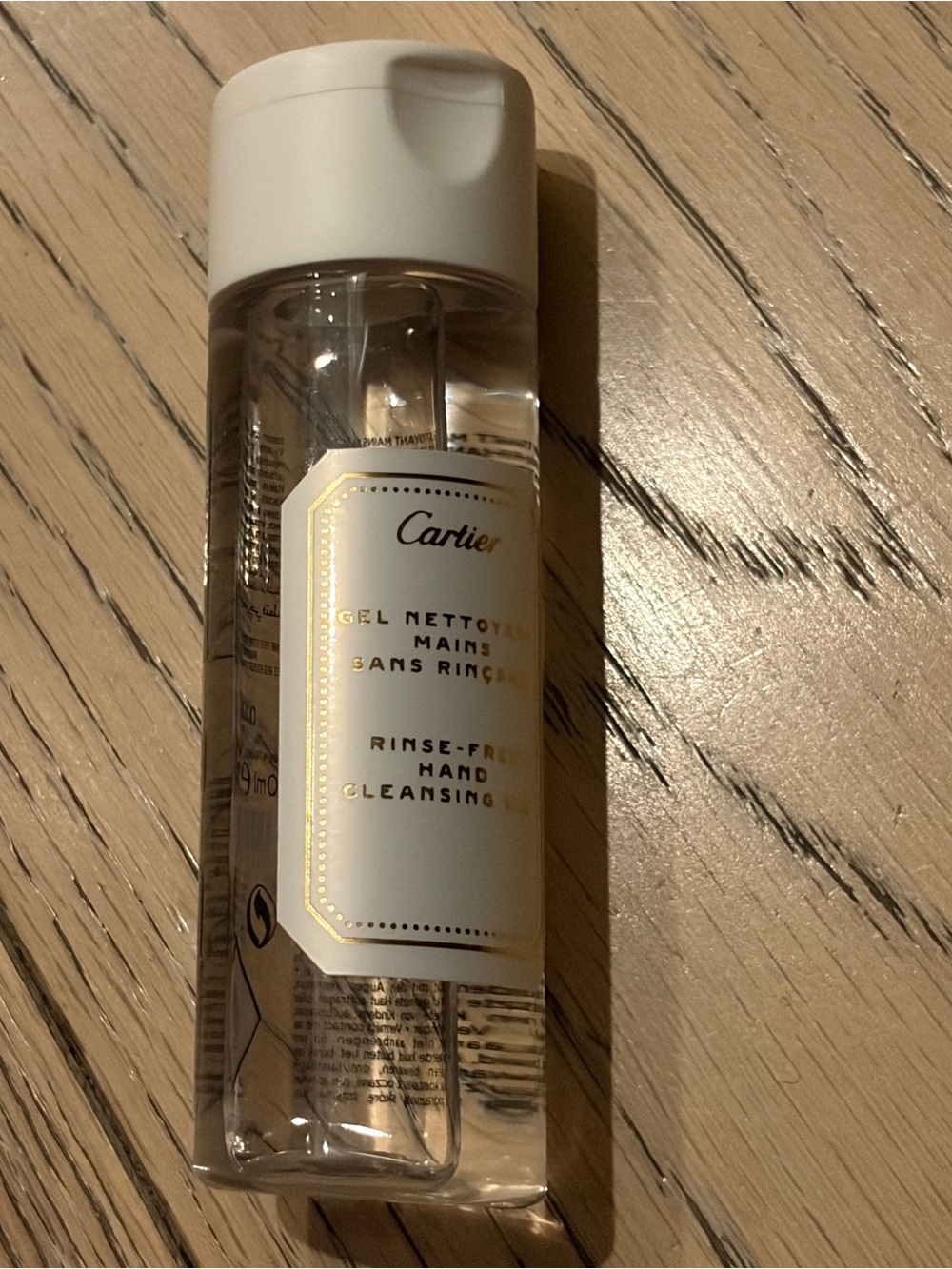 Cartier Clear Gel Hand Cleanser with White Cap